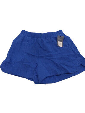 Universal Thread Shorts Womens Small Bright Blue Cotton Gauze Elastic Waist NWT